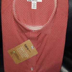 BNWT ALFANI SLIM FIT LARGE 16-16 1/2 Red/White MEN'S DRESS SHIRT
